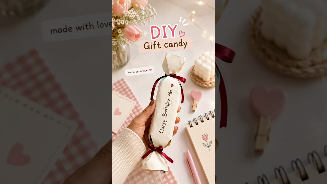 🎀✨DIY Gift Candy 🍬🎁 | Cute Paper Gift Idea | Easy Birthday Craft|It’s me Hana#shorts
