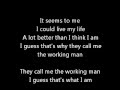 Rush-Working Man (Lyrics)