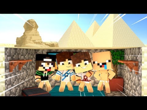 OS BEBÊS FIZERAM UMA CASA CAMUFLADA NA PIRÂMIDE !!! - MINECRAFT