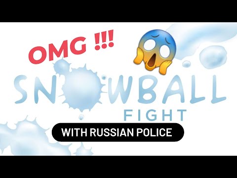 Snowball fight with russian police .