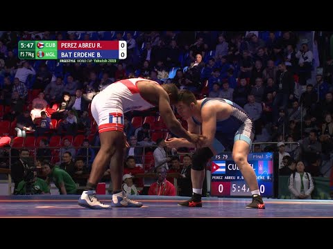 Final 5-6 FS - 79 kg: R. PEREZ ABREU (CUB) v. B. BAT ERDENE (MGL)