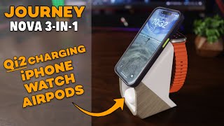 Qi2 Journey Nova 3-in-1 iPhone Airpods Apple Watch charger. 15w speeds JRNY