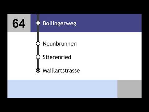 VBZ Ansagen - 64 - Zürich, Bahnhof Oerlikon Nord– Maillartstrasse