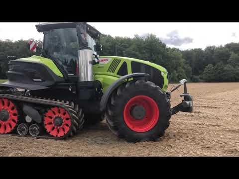 Claas Axion 960 TERRA TRAC with Köckerling cultivator and rear ballast wheight