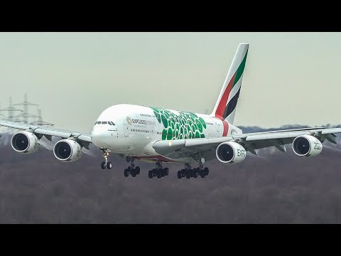 10 BIG PLANE LANDINGS and DEPARTURES - AIRBUS A380, BOEING C-17, A330 ... (4K)