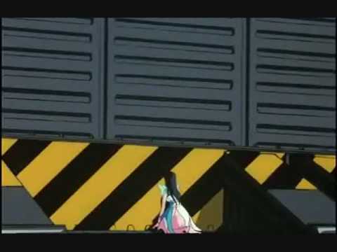 Hikaru saving Minmei (Macross)