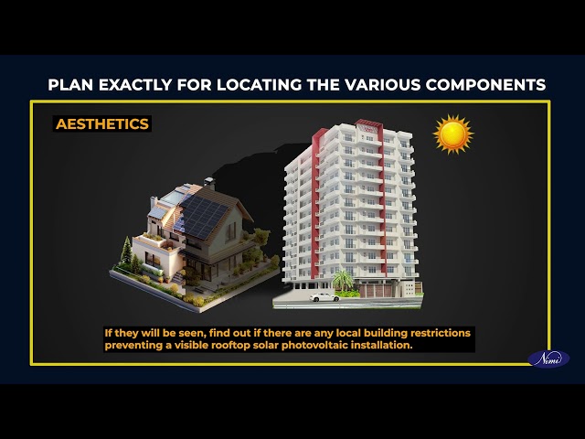 Mark locations for components of solar PV electrical system on site