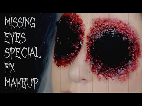 missing eyes sfx makeup tutorial | 31 Days of Halloween Video