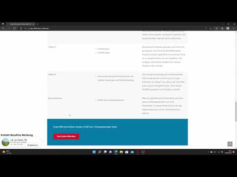 Erste Hilfe im Online Kurs