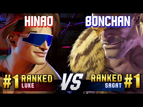 SF6 ▰ HINAO (#1 Ranked Luke) vs BONCHAN (#1 Ranked Sagat) ▰ High Level Gameplay