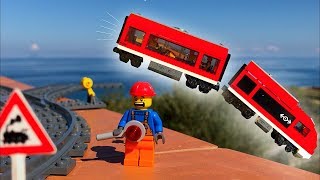 Lego train free fall