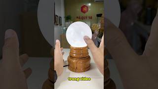 Quả Cầu Phong Thuỷ Đá Thạch Anh Trắng Tự Nhiên Loại Cao Cấp 3.1kg-13,1cm Kèm Đế Đèn