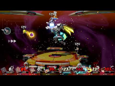Super Smash Bros Ultimate 8 Player CPU Battle on Spring Stadium