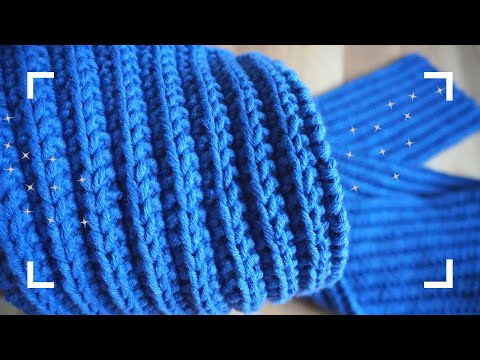 Falscher Patentmusterschal Schal stricken mit nur rechten Maschen