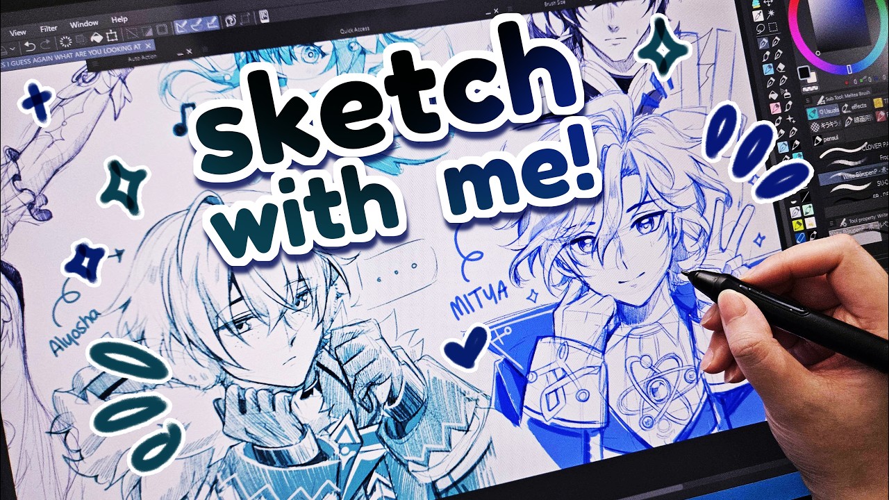 SKETCH WITH ME! |GENSHIN CHARACTERS