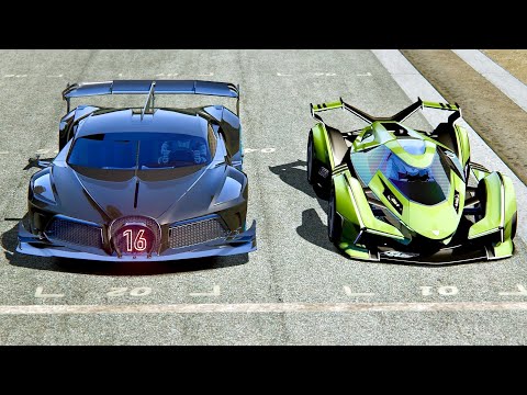 Bugatti Black Devil VGT vs Lamborghini V12 Concept Gran Turismo - Old Monza