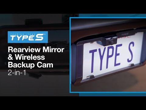 TYPE S | Wireless Backup Cam & Add-on Rearview Mirror 2-in-1, Solar Powered, No Hardwire (BT530034)