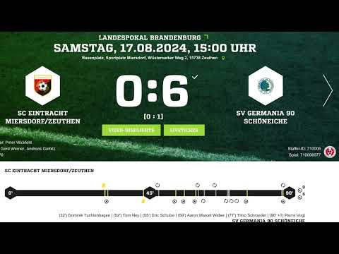 SC Eintracht Miersdorf - SV Germania 90 Schöneiche 0:6 (0:1)