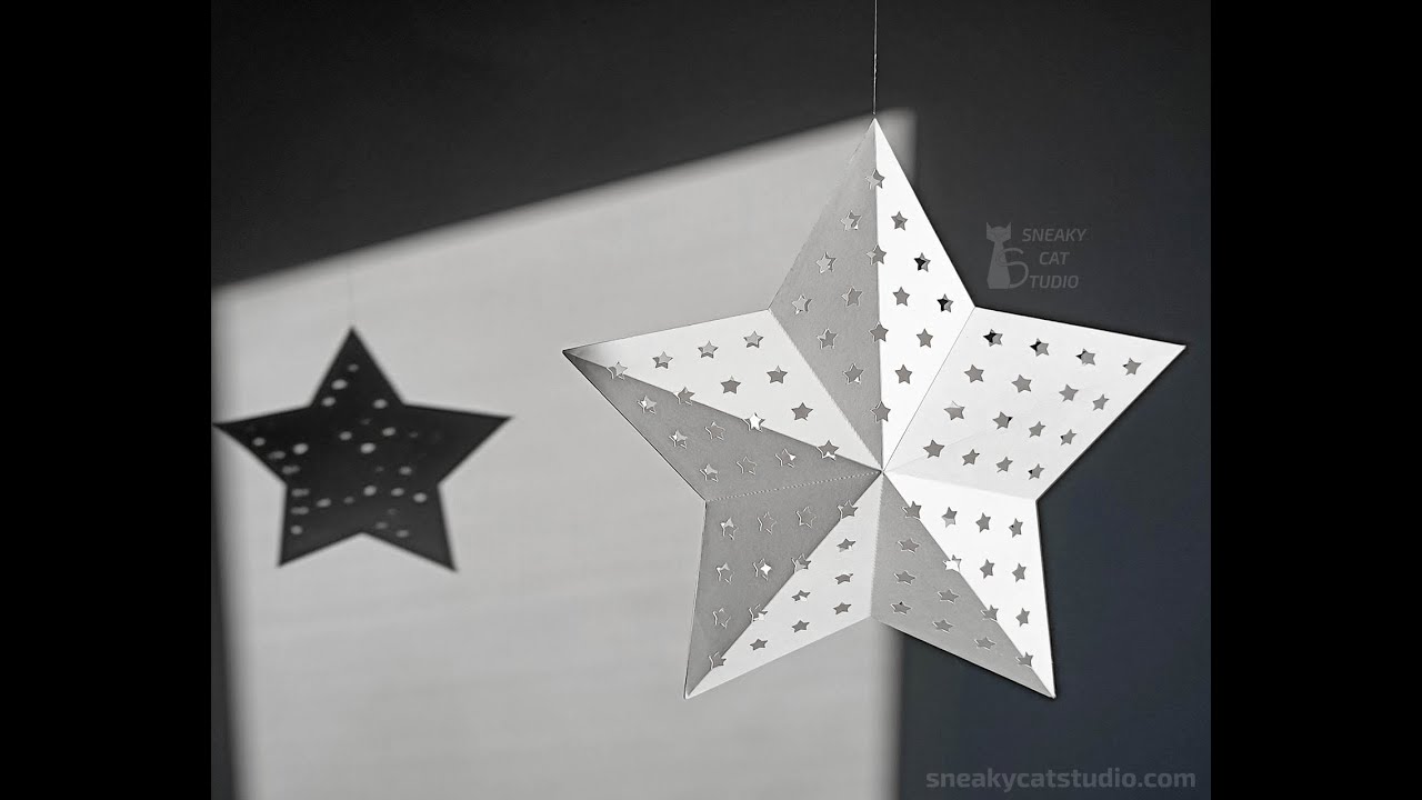 Free 5-pointed Star template for Christmas decoration