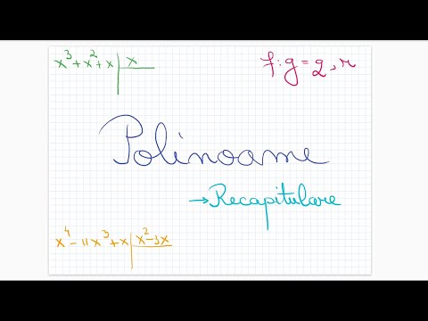 Polinoame: recapitulare