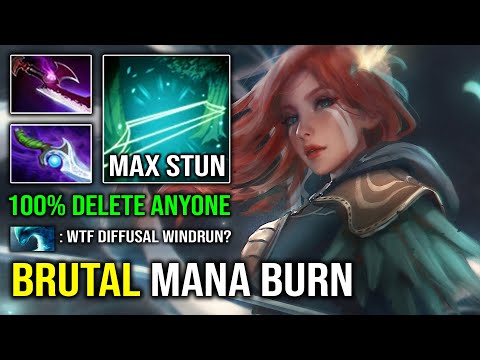 BRUTAL Mana Burn 9K Pro Windranger Diffusal 100% Deleted Everyone Epic 7.32 Dota 2