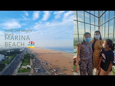 world 2nd longest 🏖️|Marina beach|lighthouse|family day out ✨