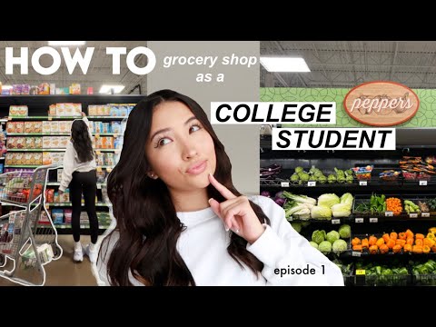 HOW TO GROCERY SHOP AS A COLLEGE STUDENT | Cooking with Caro Ep. 1