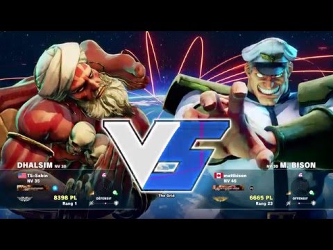 TS-Sabin ( Dhalsim ) VS mattbison ( M.Bison ) HD 1080p - Street Fighter 5
