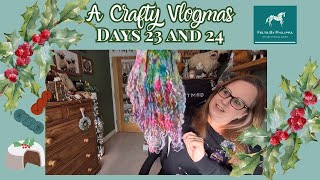 Vlogmas DAYS 23 AND 24 🐏😊🎄🎅🏻Opening everything up, the most colourful wools & christmas cake! 🎁🥳🤶🏻🎂