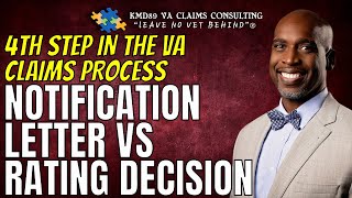 4th Step of VA disability Notification Letter vs Rating Decision