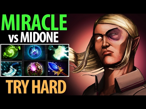 Miracle- Dota2 [Invoker] vs MidOne & Trash Talker- Try Hard