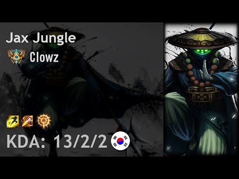 Jax Jungle vs Lee Sin - Clowz - KR Challenger Patch 7.24