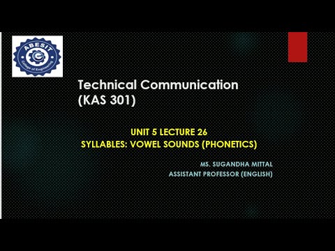 L26 U5 Syllables: Vowel Sounds