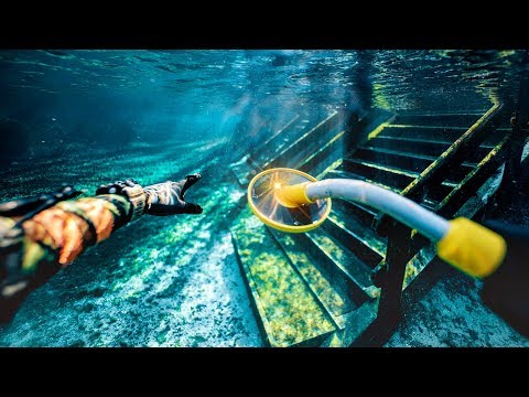Metal Detecting an Underwater STAIRCASE - Found Wedding Ring, GoPro Part and 3 Earrings! | DALLMYD Video