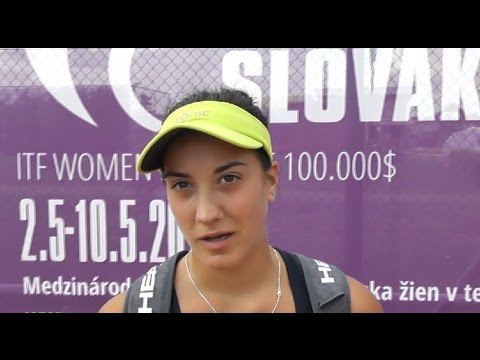 EMPIRE Slovak Open 2015: SF, interview, Danka Kovinic - Jelena Ostapenko 6-2, 2-6, 6-4