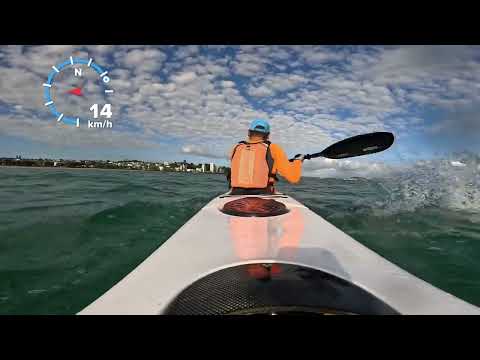 Surfski session with ocean swimmers