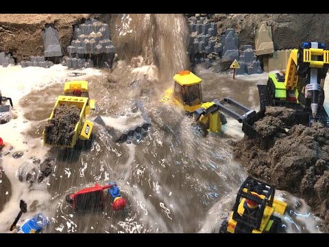 Lego Dam Breach #5 Heavy Equipment Stop Motion