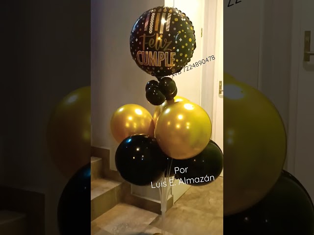Vídeo relacionado con 9 Piezas Cumpleaños Mesa Panal Centros,Decoración Cumpleaños,Adornos Negros y Dorados,Decoración de Fiesta para Hombres y Mujeres (HB-2026-40)