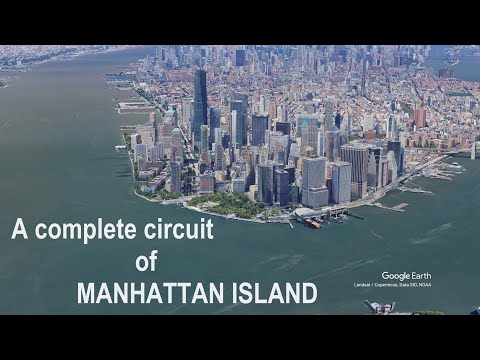 A complete flyover of the island of Manhattan