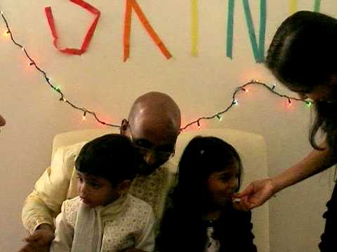 Srinidhi5thBirthday CakeCutting