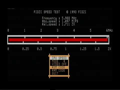 Sam Coupé  demo z80B 6Mhz fidzi speed test in Sam coupe