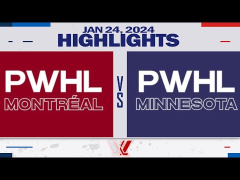 PWHL Highlights | Montreal vs. Minnesota - January 24, 2024