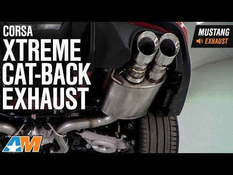 2018 Mustang GT Fastback Corsa Xtreme Cat-Back Exhaust w/ Polished Tips Exhaust Sound Clip & Install