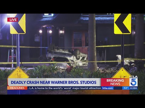 Dashcam records deadly crash near Warner Bros. Studios