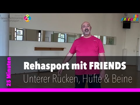 Rückenschmerzen loswerden | Übungen für unteren Rücken, Hüfte, Beine | Rehasport mit FRIENDS Neheim