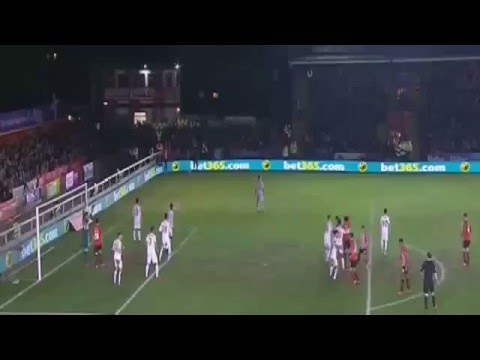Lee Holmes Amazing Corner Kick Goal   Exeter City vs Liverpool 2 1 FA Cup 2016