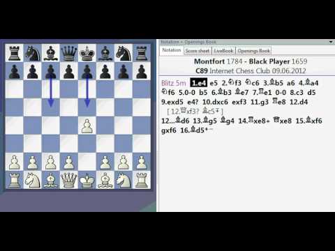 C89 - Ruy Lopez, Marshall Attack, 9...e4 (2).wmv