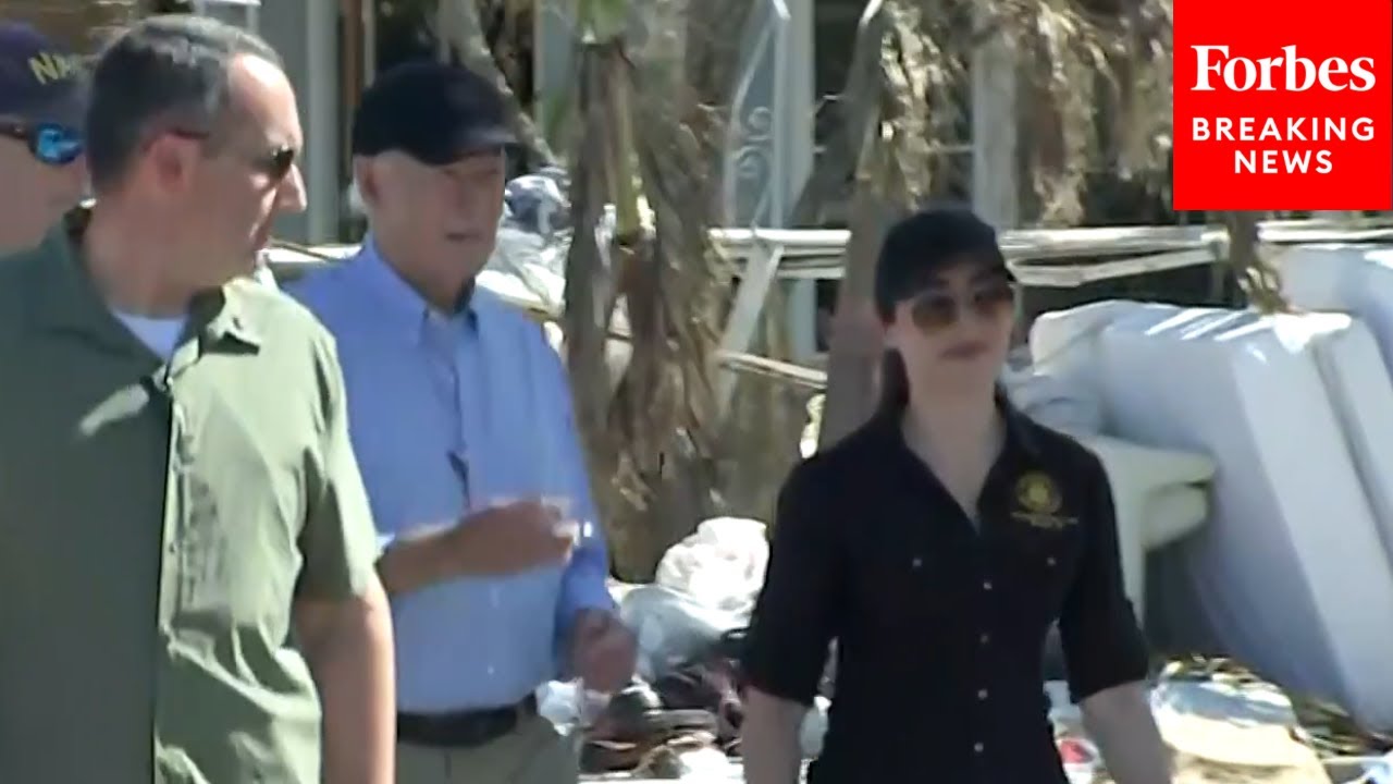 Biden And Anna Paulina Luna Meet With Residents And First Responders In St. Petersburg, Florida