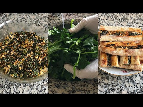 ISPANAKLI PEYNİRLİ PİDE VEYA BÖREK İÇİ NASIL HAZIRLANIR?✅💯 #ıspanaklı
