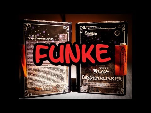 Funke Blau-Grünblinker / 16 Schuss Batterie / 25mm